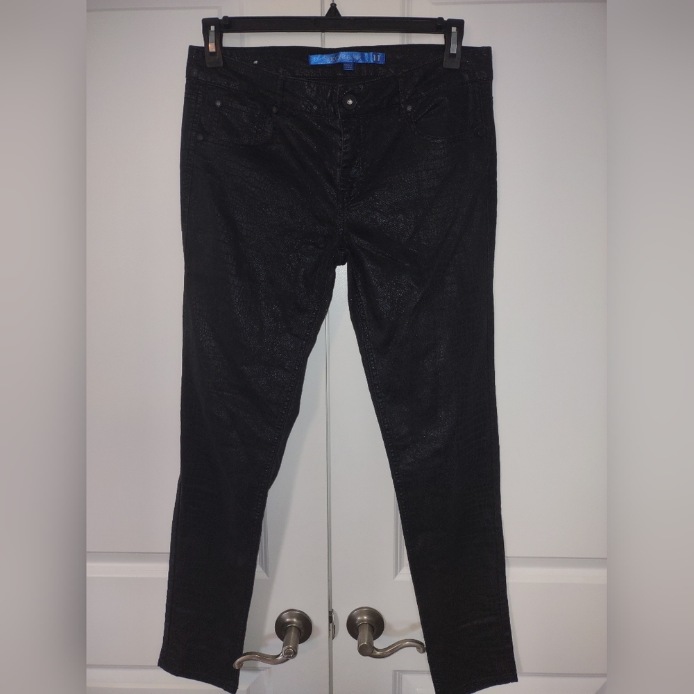 Sapphire ink snakeskin pattern pants